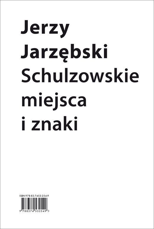 okładka Schulzowskie miejsca i znaki ebook | epub, mobi | Jerzy Jarzębski