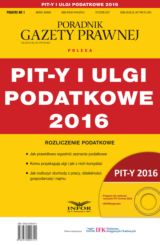 okładka PIT-y i ulgi podatkowe 2016 ebook | pdf | Grzegorz Ziółkowski