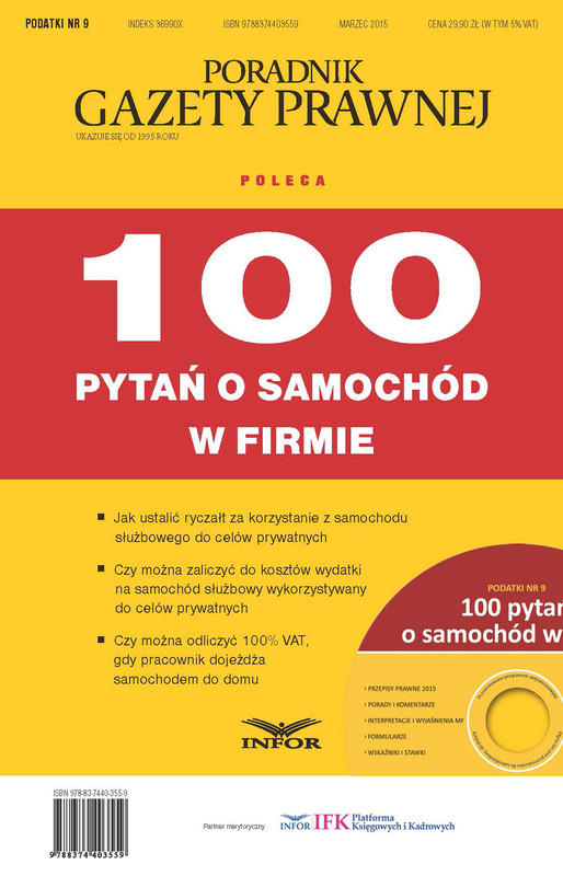 okładka 100 pytań o samochód w firmie (PDF) ebook | pdf | INFOR PL SA