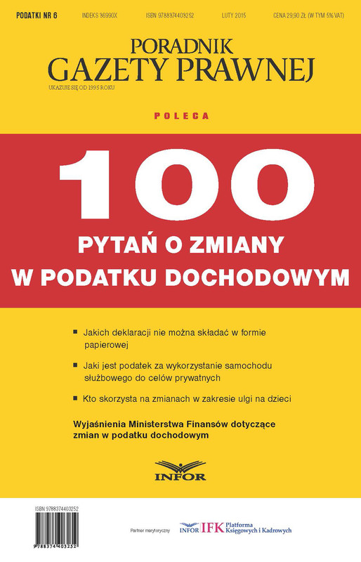 okładka 100 pytań o zmiany w podatku dochodowym ebook | pdf | INFOR PL SA