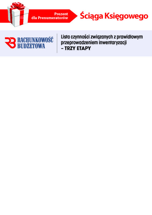 okładka Ściąga Księgowego - Lista czynności związanych z prawidłowym przeprowadzeniem inwentaryzacji – TRZY ETAPY (PDF) ebook | pdf | INFOR PL SA