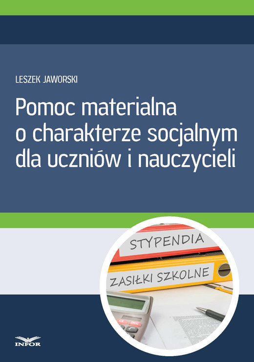 okładka Pomoc materialna o charakterze socjalnym  dla uczniów i nauczycieli ebook | pdf | Leszek Jaworski