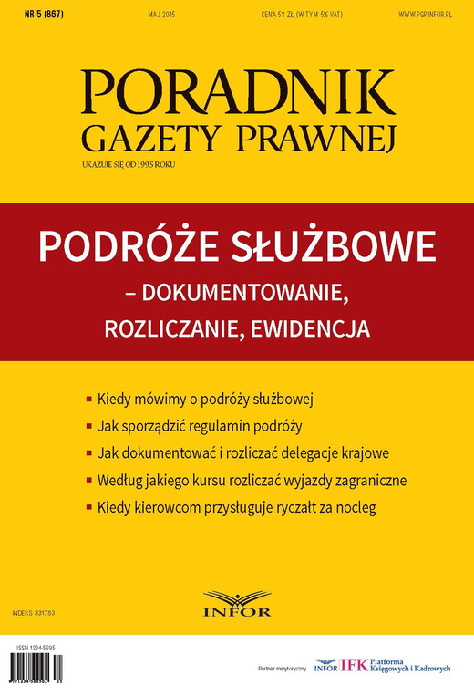 okładka Podróże służbowe (PDF) ebook | pdf | INFOR PL SA