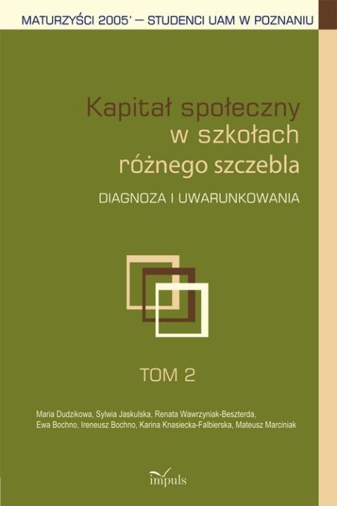 okładka Kapitał społeczny w szkołach różnego szczebla ebook | pdf | Mateusz Marciniak, Maria Dudzikowa, Renata Wawrzyniak-Beszterda, Ewa Bochno, Ireneusz Bochno, Karina Knasiecka-Falbierska