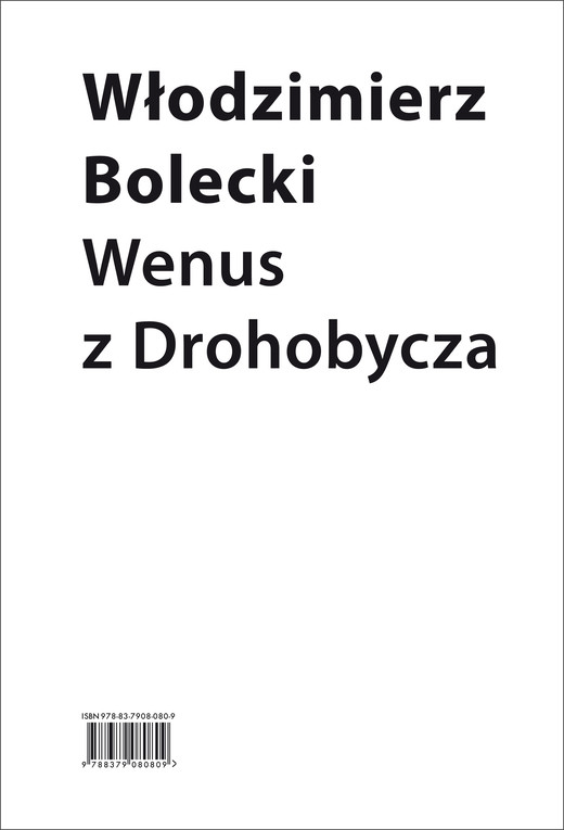 okładka Wenus z Drohobycza ebook | epub, mobi | Włodzimierz Bolecki