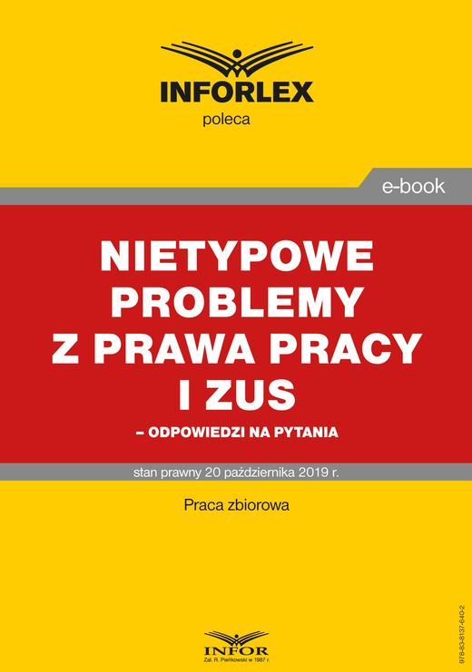 okładka Nietypowe problemy z prawa pracy i ZUS – odpowiedzi na pytania ebook | pdf | Praca Zbiorowa