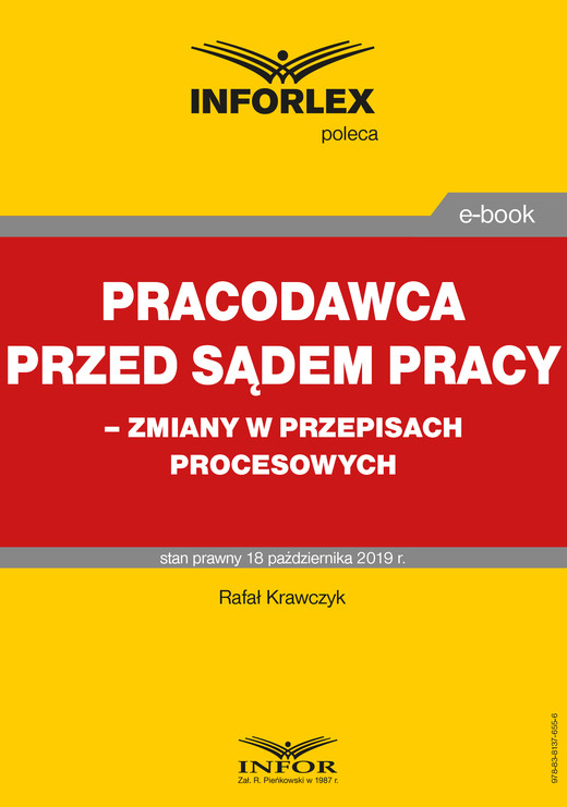 okładka Pracodawca przed sądem pracy – zmiany w przepisach procesowych ebook | pdf | Rafał Krawczyk