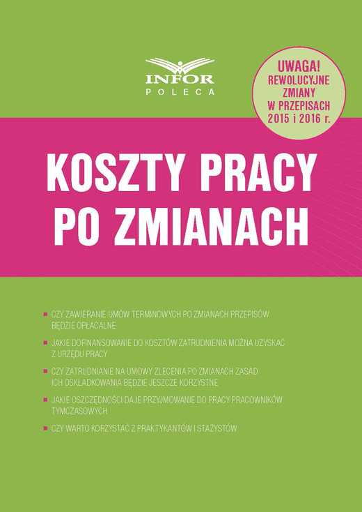 okładka Koszty Pracy po zmianach ebook | pdf | INFOR PL SA