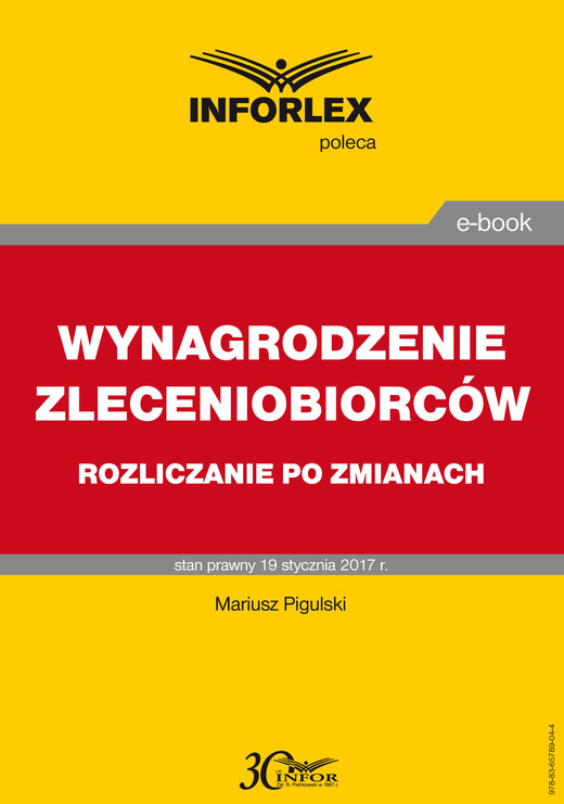 okładka WYNAGRODZENIE ZLECENIOBIORCÓW  rozliczanie po zmianach ebook | pdf | Mariusz Pigulski