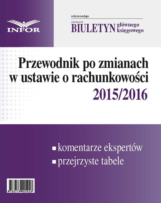 okładka Przewodnik po zmianach w ustawie o rachunkowości 2015/2016 ebook | pdf | Takats Gyongyver