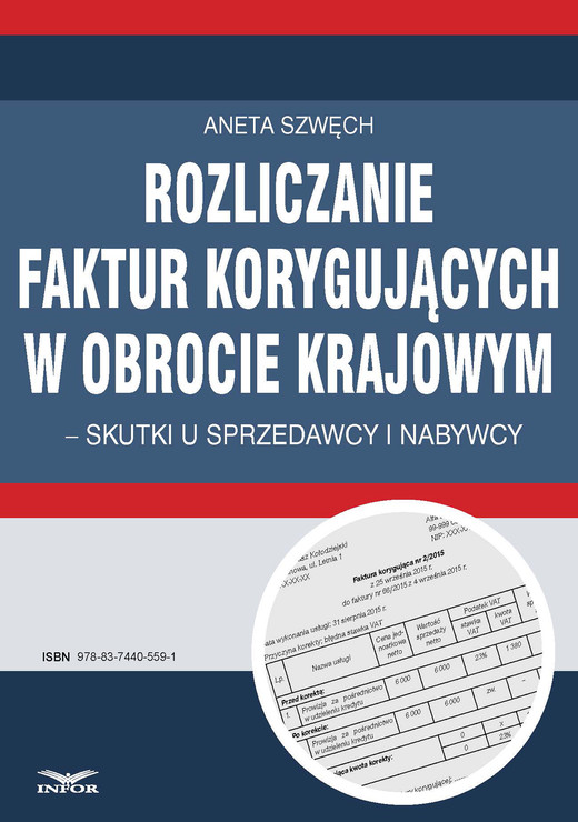 okładka Rozliczanie faktur korygujących w obrocie ebook | pdf | Aneta Szwęch