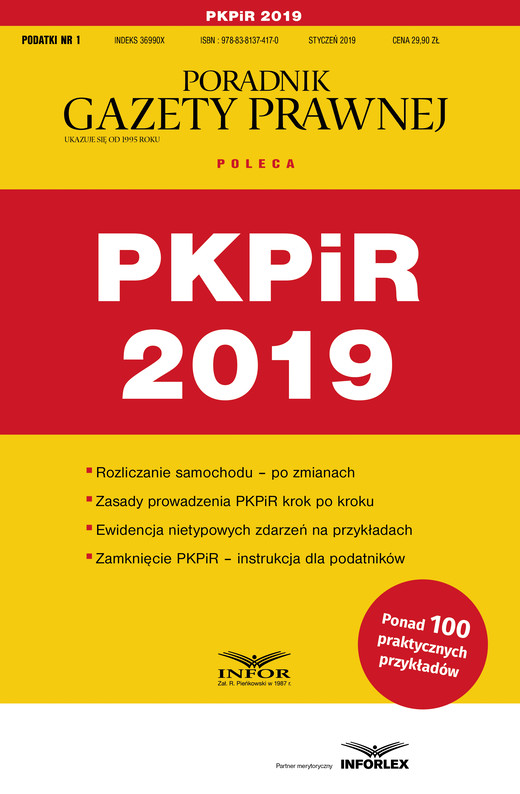 okładka PKPiR 2019 ebook | pdf | praca zbiorowa