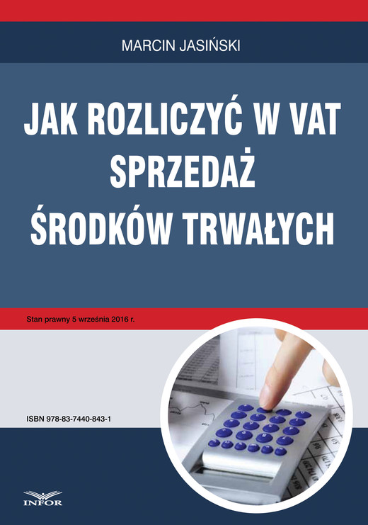 okładka Jak rozliczyć w VAT sprzedaż środków trwałych ebook | pdf | Marcin Jasiński