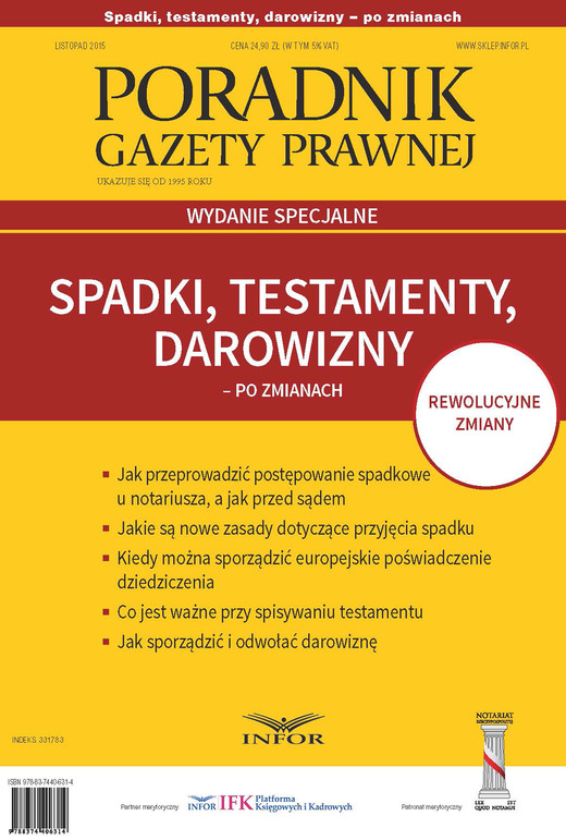 okładka Spadki, testamenty, darowizny po zmianach ebook | pdf | INFOR PL SA