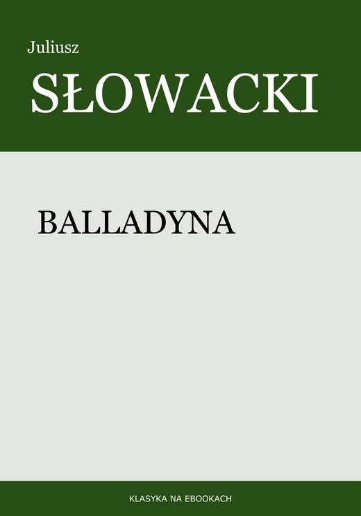 okładka Balladyna ebook | epub, mobi | Juliusz Słowacki