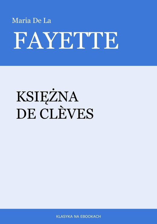 okładka Księżna De Clèves ebook | epub, mobi | Maria de la Fayette