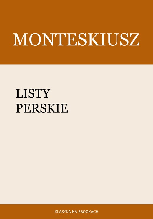 okładka Listy perskie ebook | epub, mobi | Montesquieu (Monteskiusz)