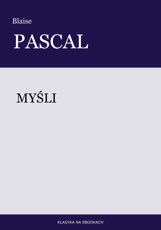 okładka Myśli ebook | epub, mobi | Blaise Pascal