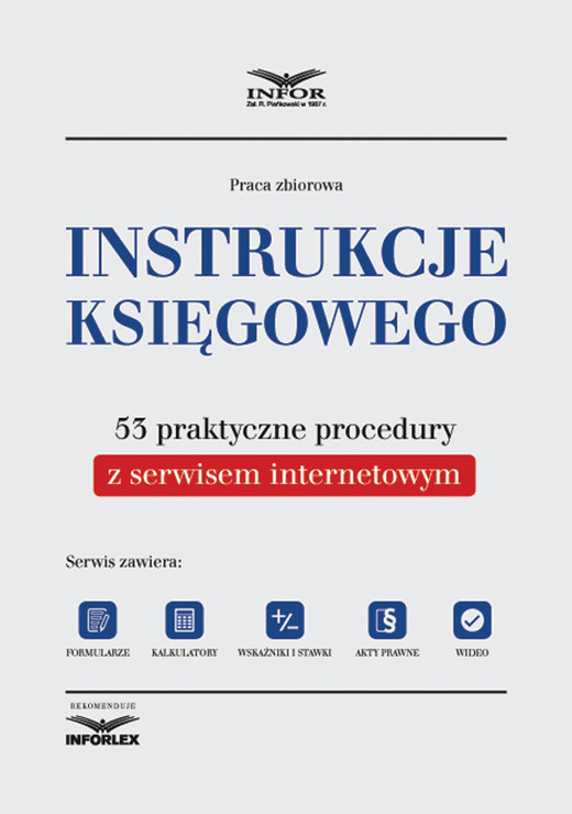 okładka Instrukcje księgowego. 53 praktyczne procedury ebook | pdf | INFOR PL S.A.