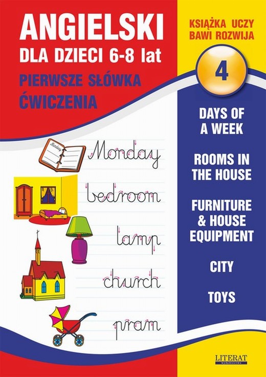 okładka Angielski dla dzieci 4. Pierwsze słówka. Ćwiczenia. 6-8 lat ebook | pdf | Joanna Bednarska