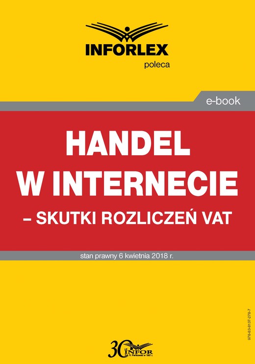 okładka Handel w Internecie – skutki rozliczeń VAT ebook | pdf | Praca Zbiorowa