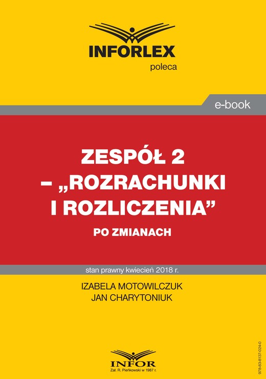okładka Rozrachunki i rozliczenia po zmianach ebook | pdf | Izabela Motowilczuk, Jan Charytoniuk