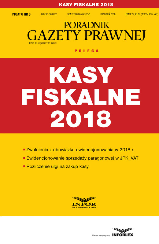 okładka Kasy fiskalne 2018 ebook | pdf | Praca Zbiorowa