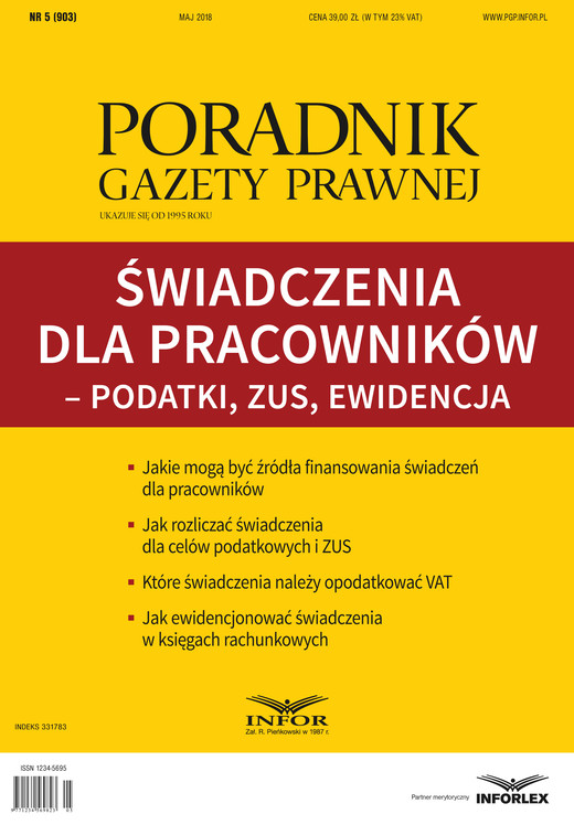 okładka Świadczenia dla pracowników – podatki, ZUS, ewidencja ebook | pdf | Praca Zbiorowa