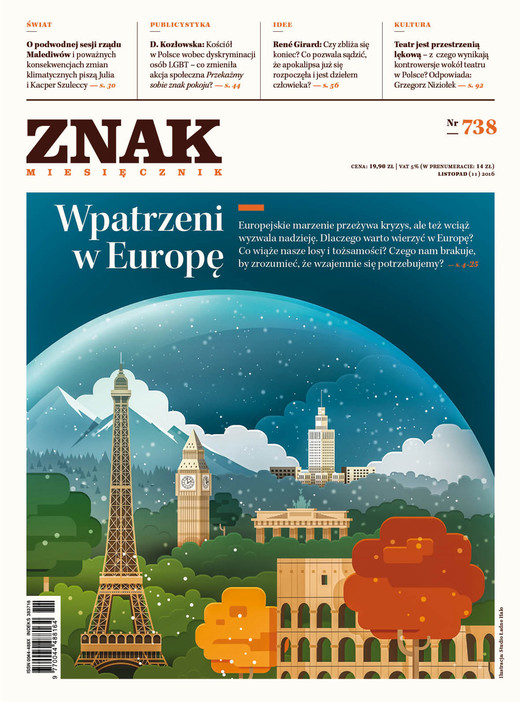 okładka Miesięcznik ZNAK nr 738: Wpatrzeni w Europę ebook | epub, mobi | Opracowania Zbiorowe
