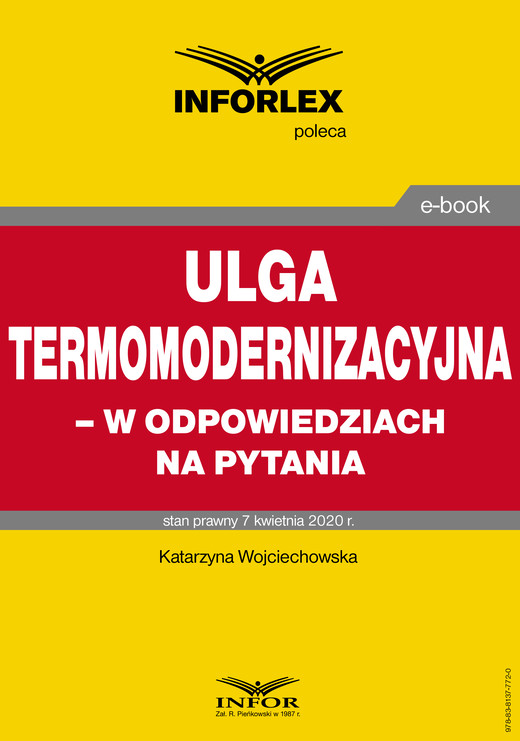 okładka Ulga termomodernizacyjna – w odpowiedziach na pytania ebook | pdf | Katarzyna Wojciechowska