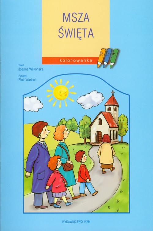 okładka Msza święta Kolorowanka książka | Joanna Wlkońska