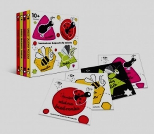 okładka Box 4 kontrastowe książeczki. Bardzo zabiegana mrówka. Bardzo zdolna biedronka Bardzo zalatana pszczoła Bardzo pracowity świetlik książka