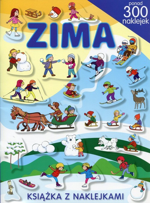 okładka Zima. Książka z naklejkami ponad 300 naklejek książka
