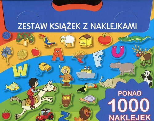 okładka Zestaw książek z naklejkami niebieski. Ponad 1000 naklejek książka