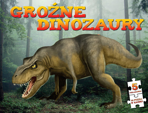 okładka Groźne dinozaury Puzzle książka | Praca Zbiorowa