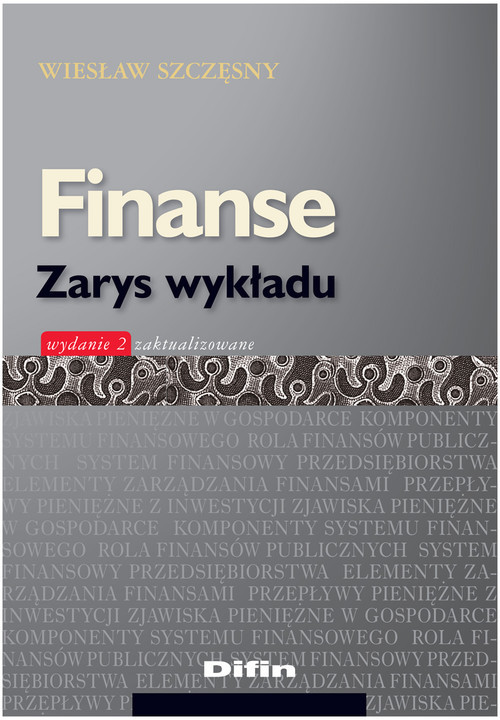 okładka Finanse Zarys wykładu książka | Szczęsny Wiesław