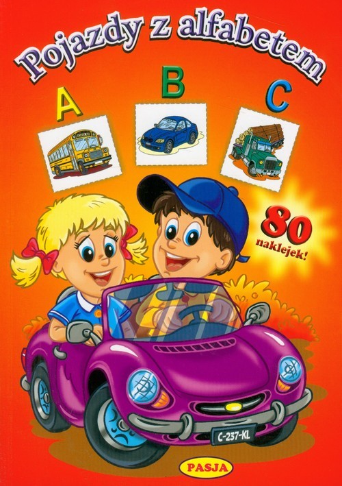 okładka Pojazdy z alfabetem 80 naklejek książka