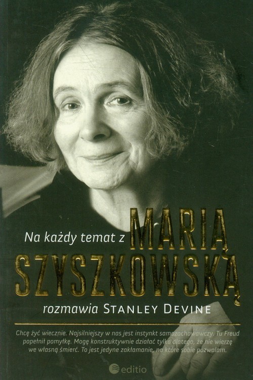 okładka Na każdy temat z Marią Szyszkowską rozmawia Stanley Devine książka