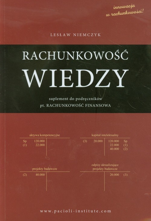 okładka Rachunkowość wiedzy suplement do podręcnzików Rachunkowość finansowa książka | Niemczyk Lesław