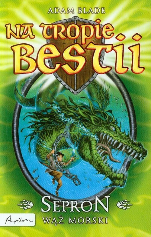okładka Na tropie bestii Sepron wąż morski 2 książka | Adam Blade