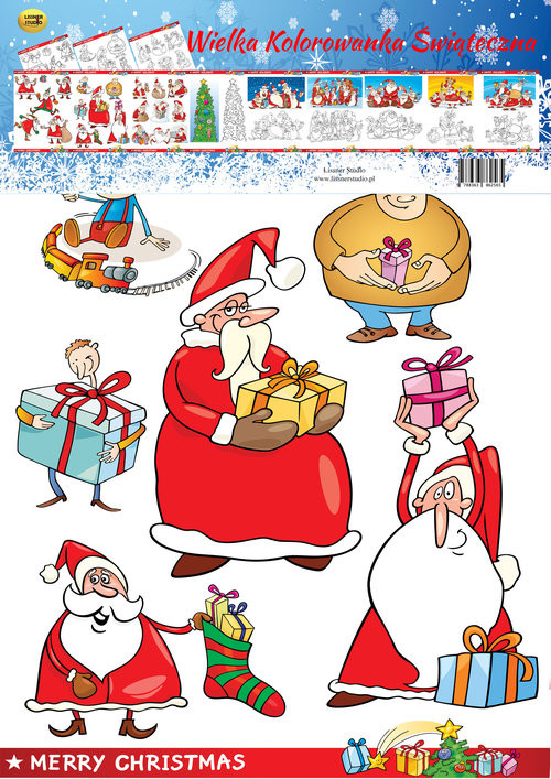 okładka Wielka kolorowanka świąteczna książka