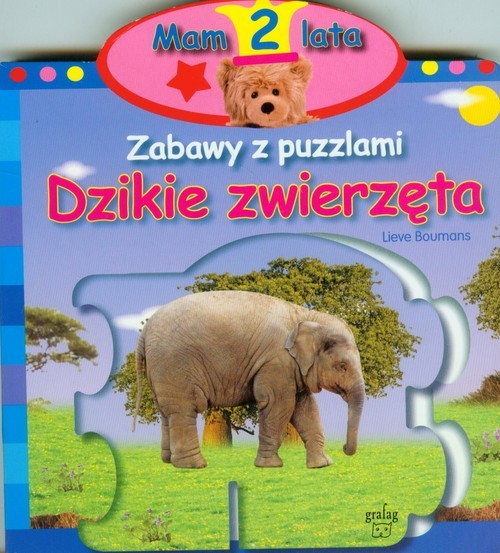 okładka Mam 2 lata Zabawy z puzzlami Dzikie zwierzęta książka