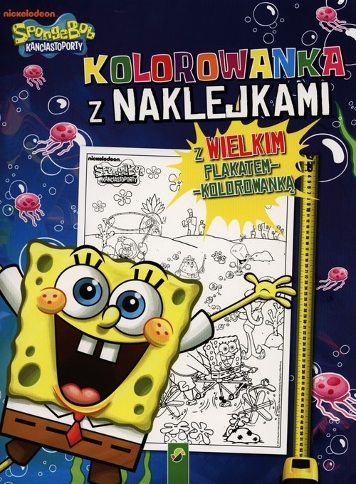 okładka Kolorowanka z naklejkami SpongeBob książka