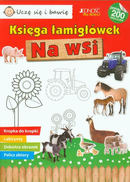 okładka Uczę się i bawię Księga łamigłówek Na wsi książka