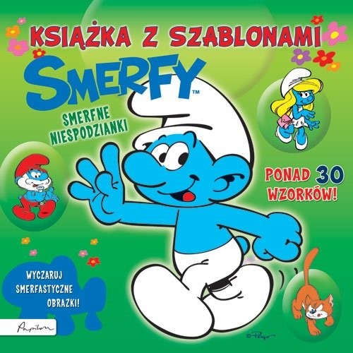 okładka Smerfy Smerfne niespodzianki Książka z szablonami książka