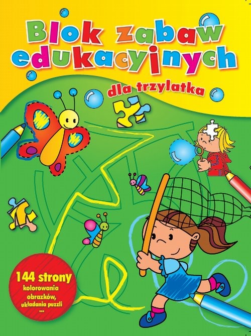 okładka Blok Zabaw edukacyjych dla trzylatka książka
