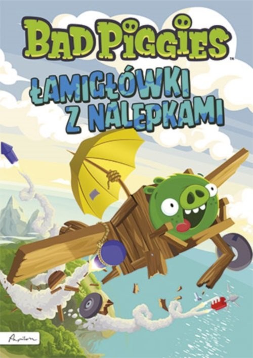 okładka Bad Piggies Łamigłówki z nalepkami książka