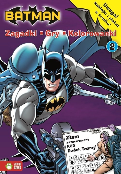 okładka Batman Zadania gry naklejki 2 książka