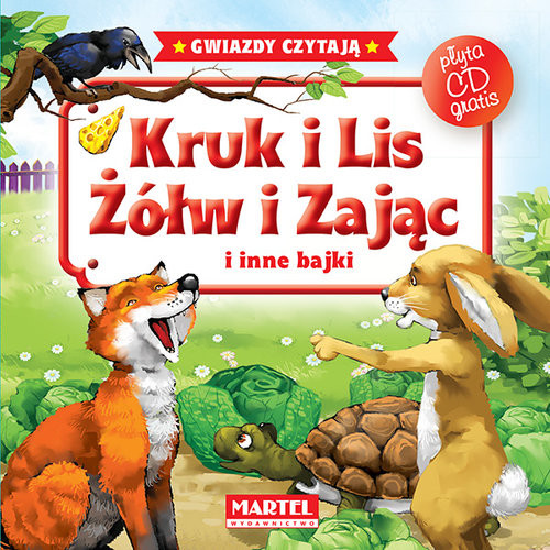 okładka Kruk i lis Żółw i zając i inne bajki + CD książka