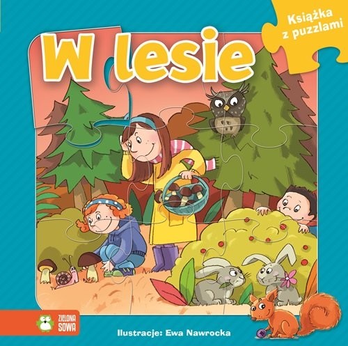 okładka Książka z puzzlami W lesie książka